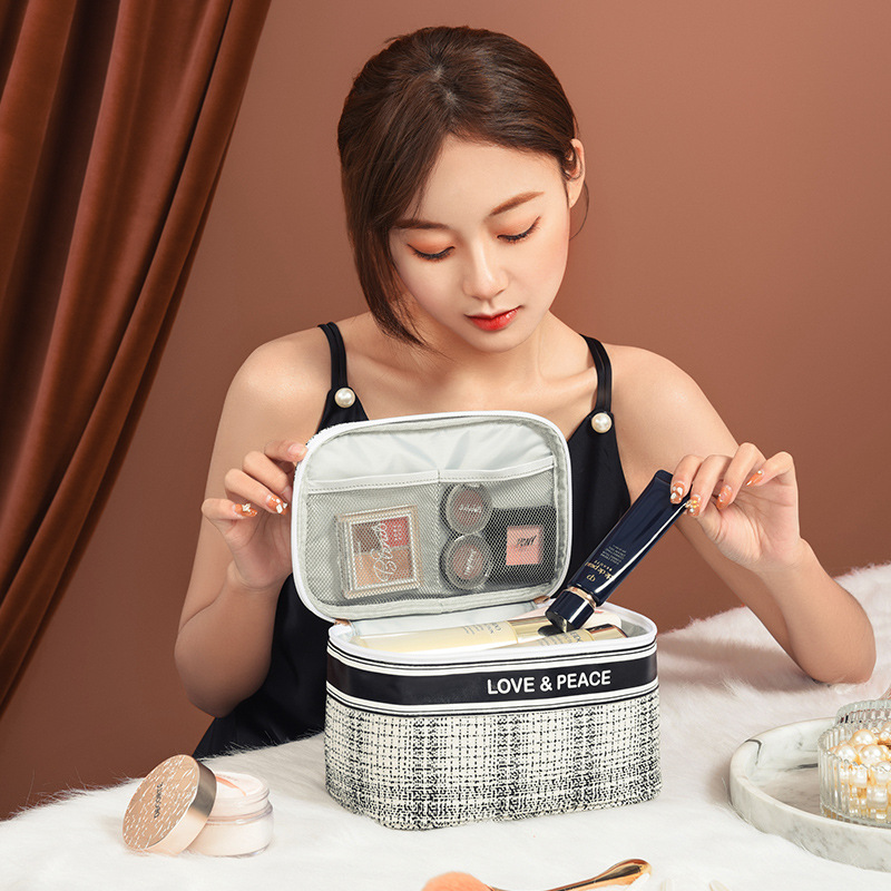 Korean Cosmetic Bag Large Capacity Portable Cosmetics Storage Bag Travel Portable Skin Care Products Wash Bag