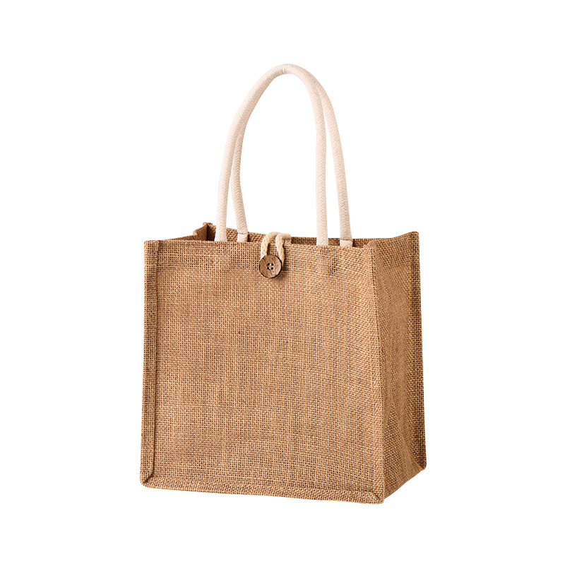 Blank Sack Wholesale Jute Shopping Bag DIY Environmental Protection Linen Tote Bag Logo Linen Bag Customization