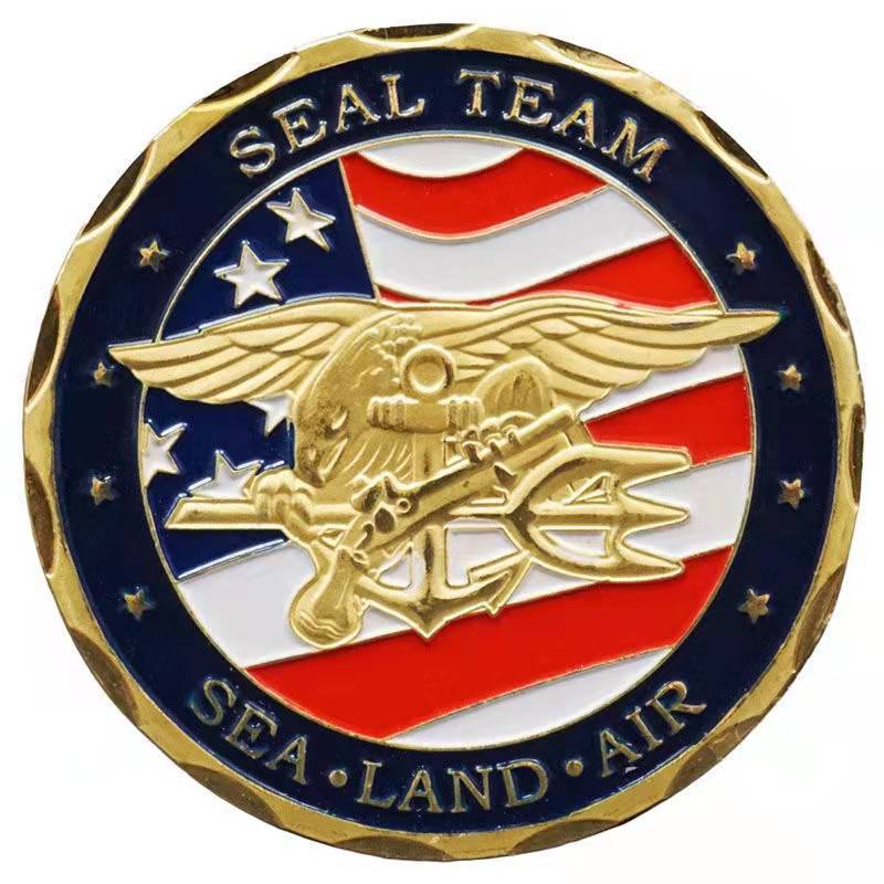海豹突击队纪念币 海地空切换调遣护卫金币 海豹超级小队荣誉徽章