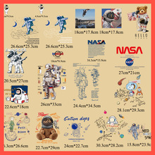 宇航员太空nasa印花辅料热转印A级过粉耐水洗贴柯式烫画1202