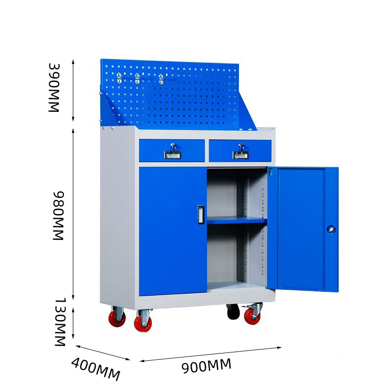 Heavy-Duty Tool Cabinet Thickened Mobile Storage Tool Car Construction Site Factory Workshop Hardware Knife Cabinet Iron Sheet Trolley