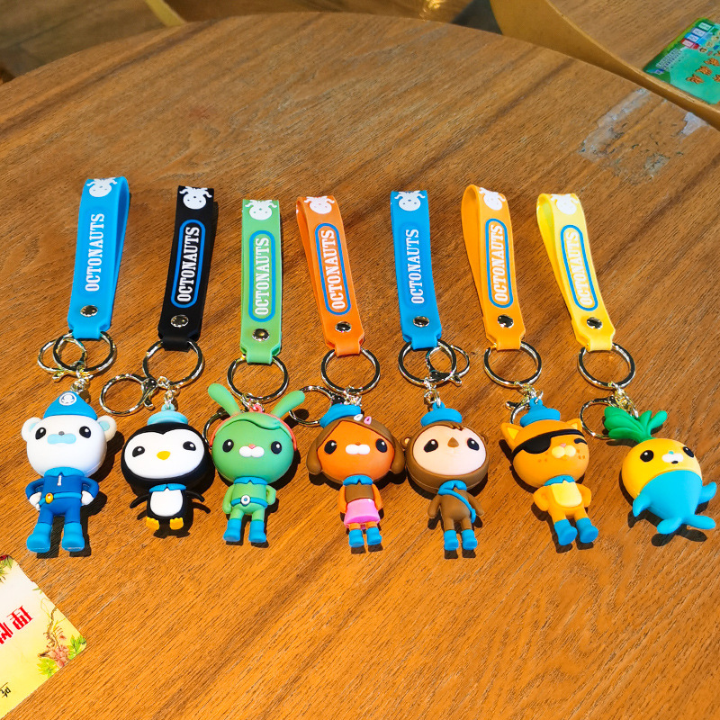 Cartoon Octonauts Doll Keychain Cute Creative Car Key Chain Schoolbag Pendant Gift Wholesale