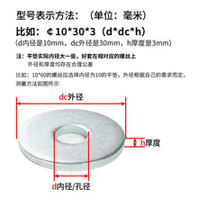 镀锌平垫片圆形垫圈加大加厚螺丝铁垫片非标M4M6M8M10M12金属介子