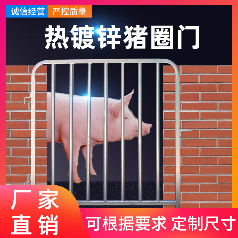 猪圈门热镀锌猪栏门热镀锌钢管限位栏母猪产床保育栏门厂家猪舍门