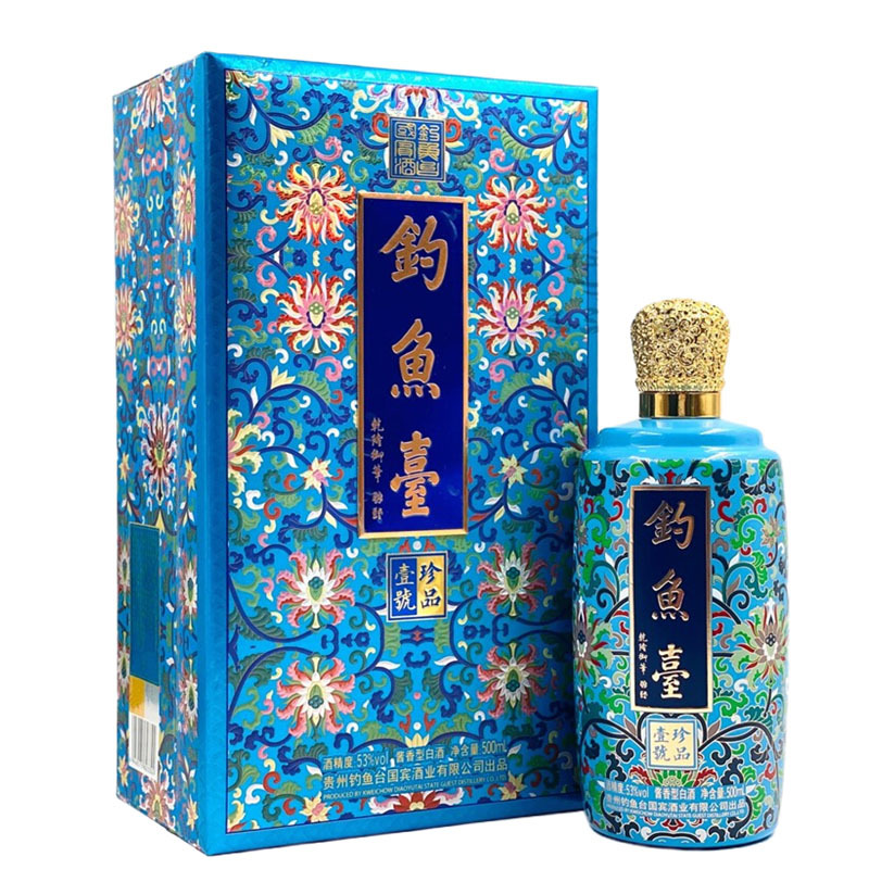 贵州钓鱼台酒珐琅彩 53度酱香型白酒 500ml*6瓶 高端酒-阿里巴巴