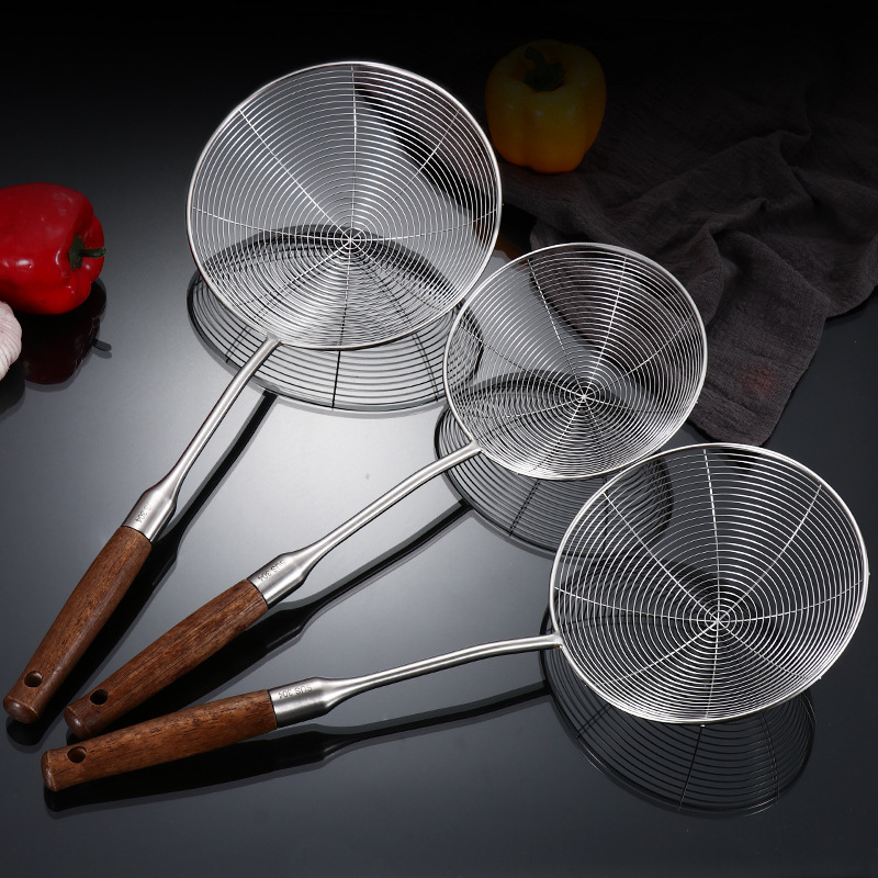 家用304不锈钢漏勺油炸大号火锅捞面厨房捞饺子笊篱过滤网勺捞勺