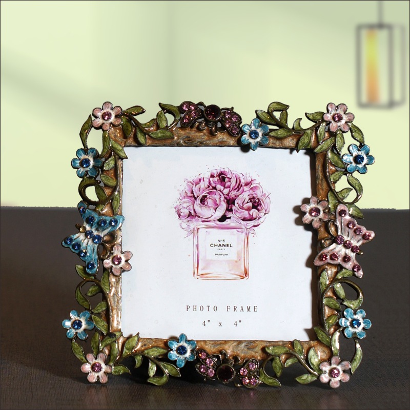欧式古典蝴蝶相框创意摆件复古相框装饰房间客厅玄关摆台家居饰品