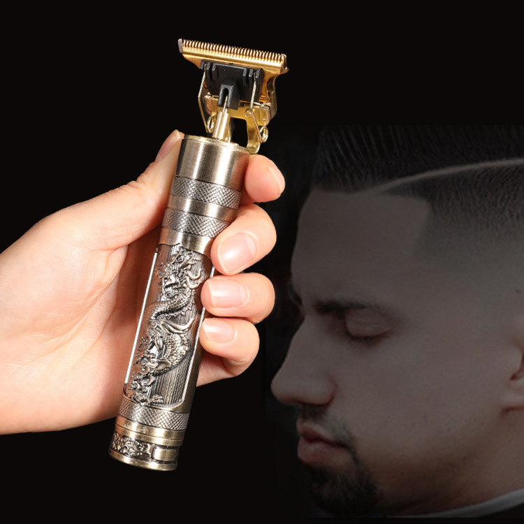 T9 Aluminum Alloy Electric Hair Clipper Carving Oil Head Electric Hair Clipper Carving Clippers Vintage Trimming Electric Hair Cutter Machine Bald Head God