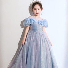 儿童礼服2024春季新款公主裙女童小提琴演奏女孩钢琴考级演出礼服