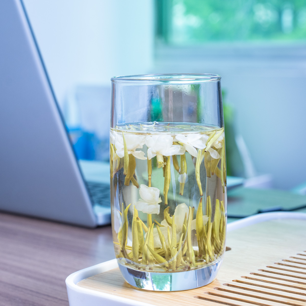 川派特级飘雪浓香型茉莉花茶叶2021新茶蒙顶山大白毫500g四川雅安