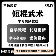 到全套学习课程在线自学精通防身入门培训短棍武术技巧视频教程从