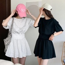韩国chic 小众减龄卫衣套装