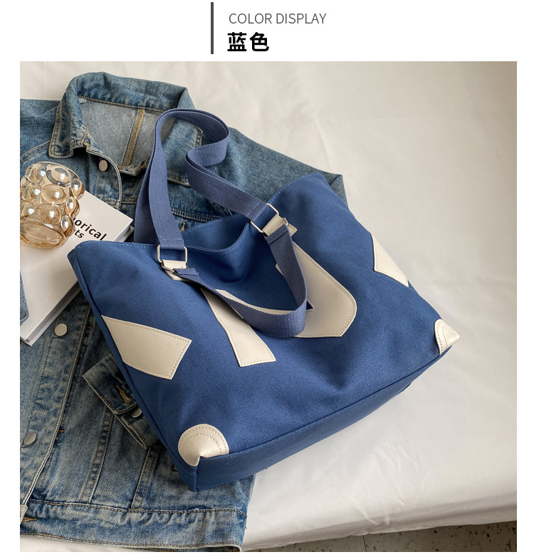 New Canvas Bag Women's Ins Style Japanese Style Simple Artistic Student Book Handbag Shoulder Hand-Held Tote Messenger Bag