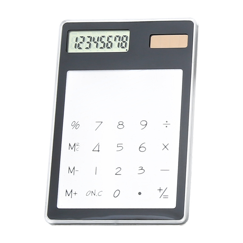 Korean Creative Transparent Calculator Solar Computer Student Portable Touch Mini Cute Card Calculator