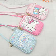 新款可爱卡通Hello Kitty单肩包斜挎手机袋钥匙充电宝护照钱包袋