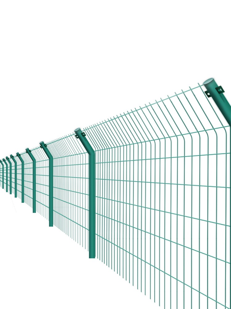 浸塑钢丝高速公路铁路边框铁丝围栏网低碳 扁铁框架护栏网