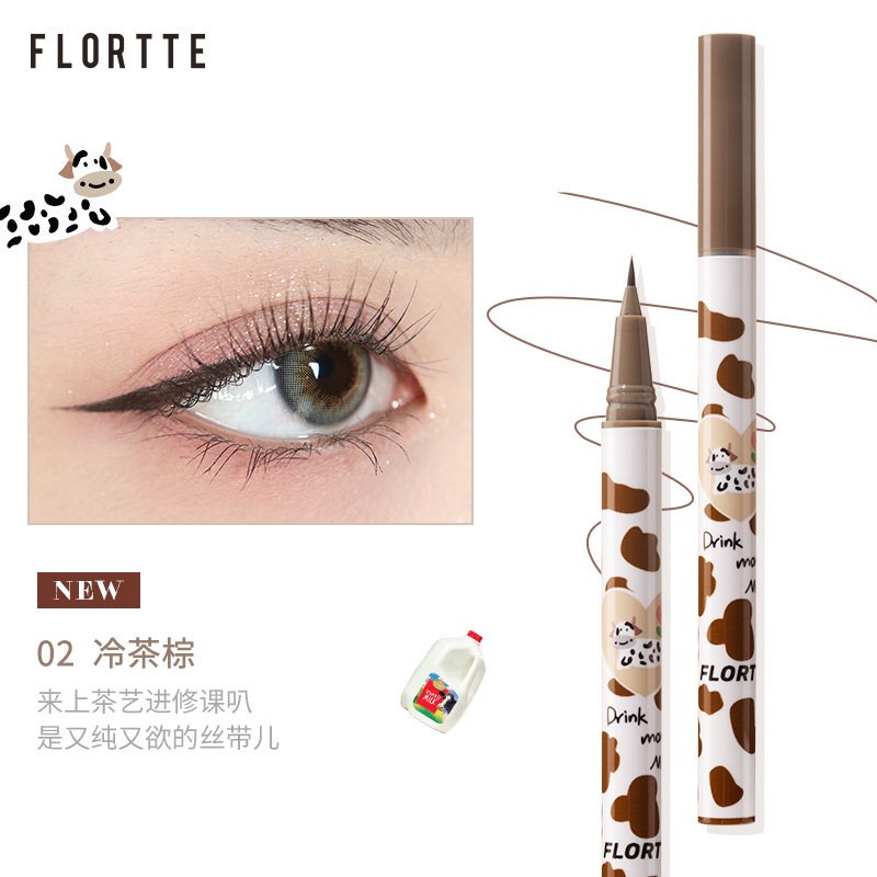 Flortte/FLORTTE Wow So Fine Eye Shadow Pen Liquid Eyeliner Shading Powder Natural Brown Makeup Waterproof
