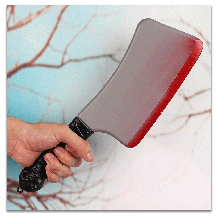 万圣节短兵器 仿真刀带血武器演出恶搞整蛊表演鬼节恐怖 密室道具