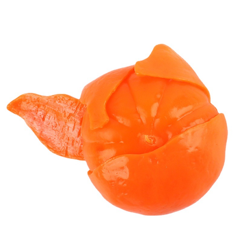 Foreign Trade New Peeling Orange Squeezing Toy Fruit Decompression Orange Toy Decompression TPR Soft Glue Creative Factory Wholesale