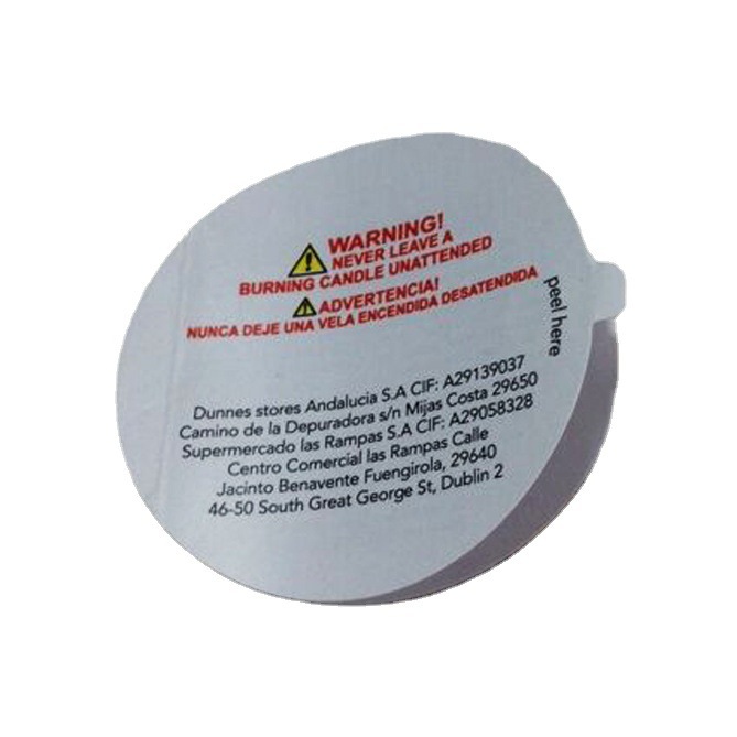Wholesale Adhesive Sticker Printing Creative round Folding Label Can Be Set English Two Fold Standard Label Factory Direct Sale