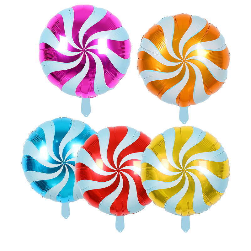 18-inch lollipop windmill aluminum balloon baby birthday party decoration layout candy aluminum foil balloon wholesale