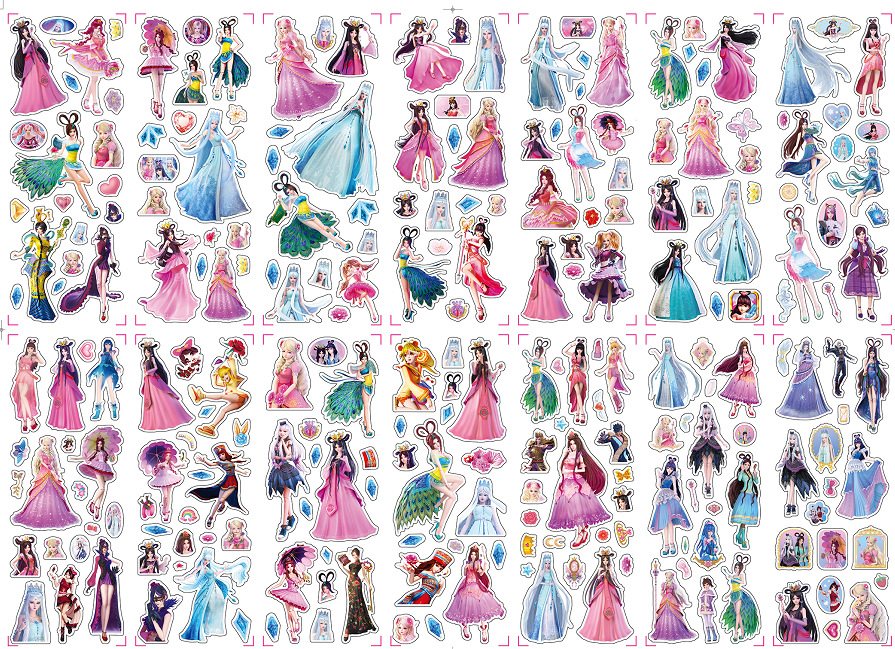 厂家批发叶罗丽贴画 pvc卡通贴纸 儿童卡通贴纸可选