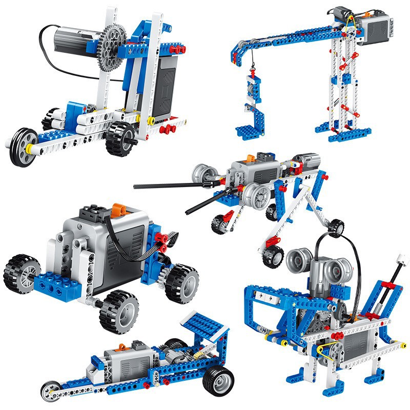 群隆科教机械动力9686编程积木机器人兼容乐高wedo等级考试教具
