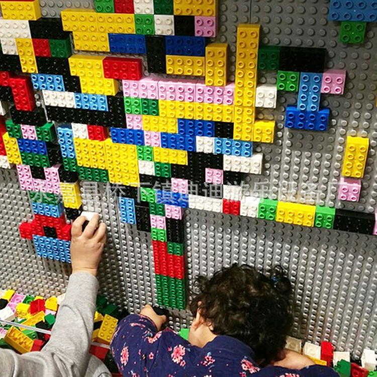 幼儿园积木墙壁 大颗粒兼容乐高积木墙面 商场儿童房玩具建构拼装