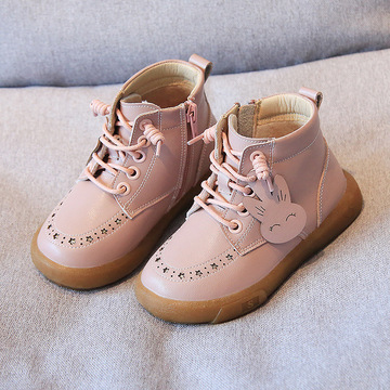 女童靴子2024秋冬新款儿童马丁靴时尚防滑公主靴软底宝宝靴子