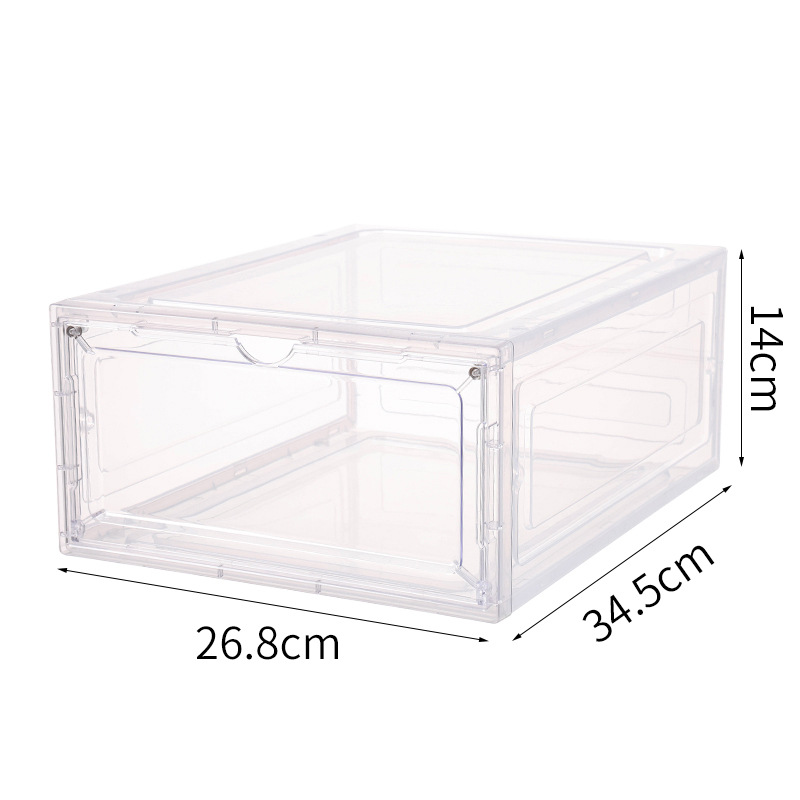 Assembled Sneakers Storage Box Transparent Basketball Shoes Shoe Box Collection Display Shoe Cabinet Sneakers Flip Men and Women Shoe Box 8349