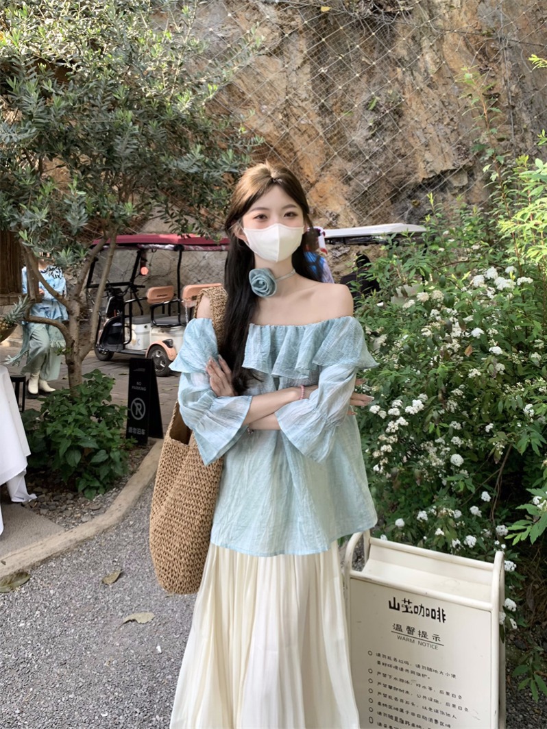 夏季搭配一整套时尚女装法式扎染上衣半身长裙穿搭套装裙-阿里巴巴