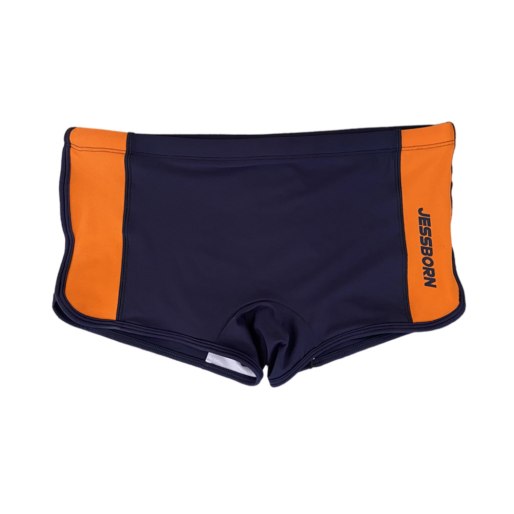 jessborn侧开叉平角男士泳裤运动健身沙滩休闲游泳裤贴身专业泳衣