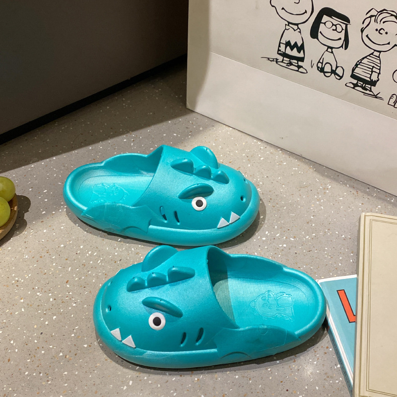 Children's Slippers Summer New Baby Little Shark Home Boys and Girls Cute Non-Slip Indoor Toe Box Soft Bottom Slippers