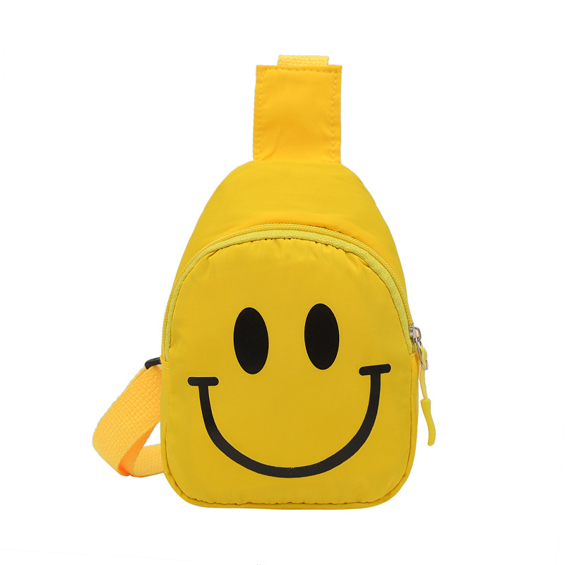 Children's Bag Smiley Messenger Bag 2022 New Nylon Trendy Boy Chest Bag Kindergarten Baby Girl Backpack