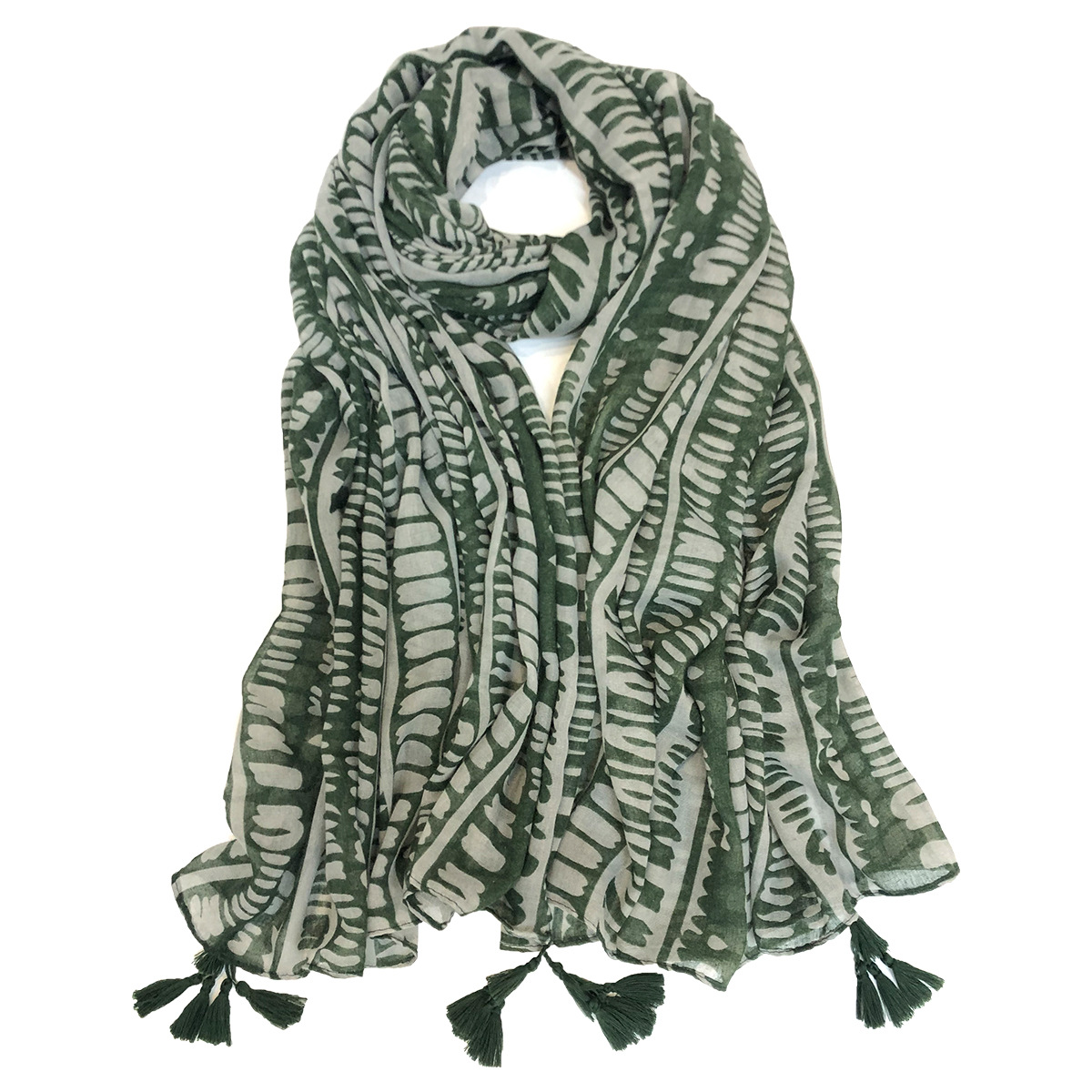 New European and American Export Spring and Summer Fashion Printing Tassel Scarf Shawl Exclusive for Cross-Border Factory Supply