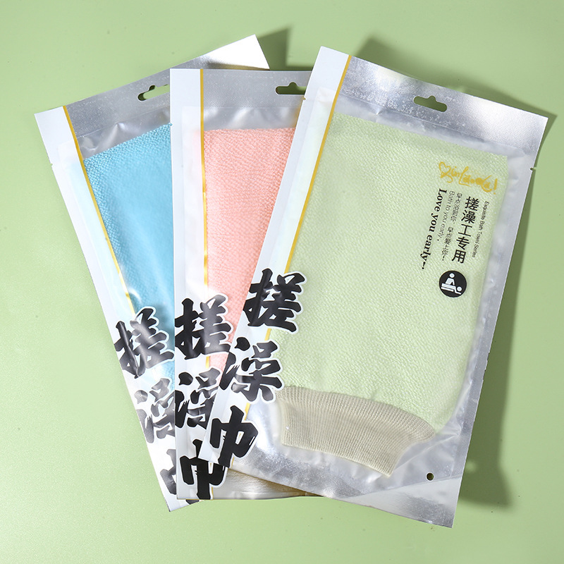 双面粗砂搓澡巾家用搓澡手套强力搓泥搓灰女士洗澡巾手套搓澡神器