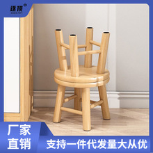 小凳子圆凳子实木家用沙发矮凳木头小板凳原木凳儿童换鞋凳小椅.