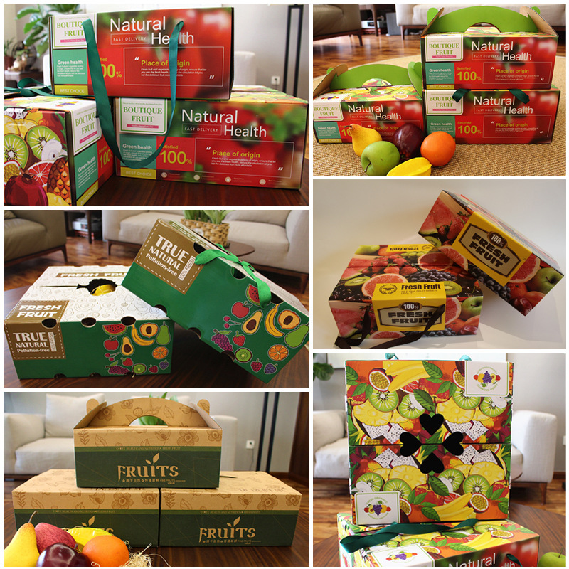 新款新鲜水果进口食品糕点礼品盒苹果桃子车厘子橙子包装盒