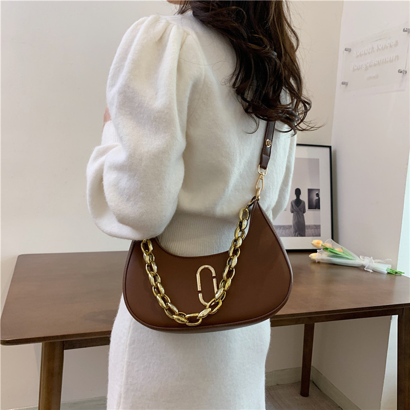 New Single-Shoulder Bag Chain Western Style Underarm Bag Trendy Crossbody Bag Fashion All-Match Handbag Women's Cross-Border Women's Bag