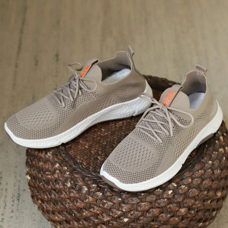 Men's Shoes 2023 Spring and Autumn Foreign Trade New Breathable Casual Sneaker Flying Woven Walking Shoes Men's Shoes Wholesale