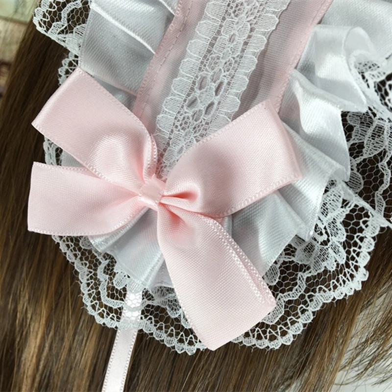 日系洛丽塔精美发箍 欧美风女佣女仆蝴蝶结花边头带 可爱萌妹头饰