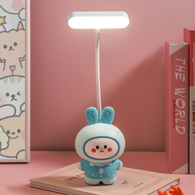 2023 New Cute Cartoon Mini Night Light Rabbit Cute Table Lamp Office Decoration Desktop USB Decorative Light