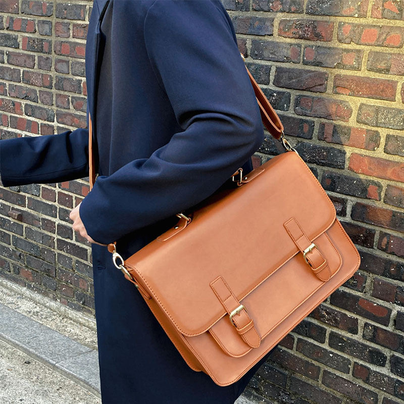 New Men's Backpack Three-Dimensional Fixed Version Cambridge Bag Retro Pu Leather Shaping Shoulder Bag Men's Crossbody Handbag