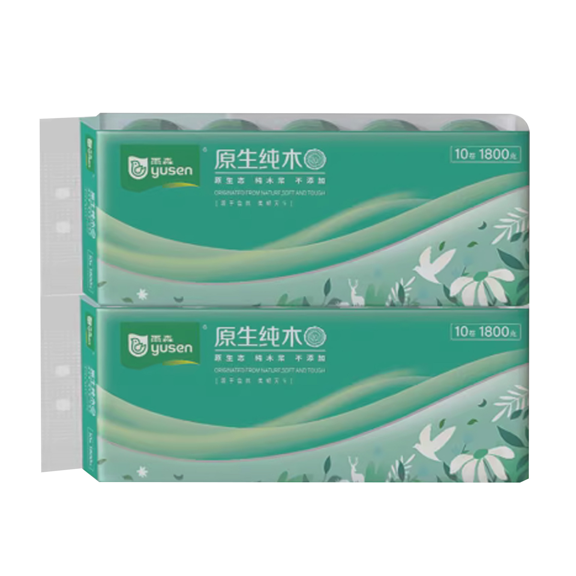雨森牌.原生纯木有芯10卷卫生纸卷筒纸1800克10卷-阿里巴巴