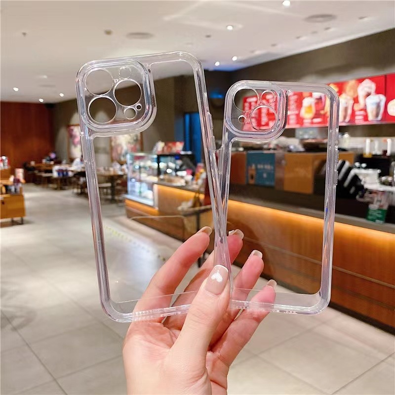 Suitable for Iphone13/14 Straight Edge Phone Case Wholesale iPhone X/11/12 Transparent Drop-Resistant Space Shell Phone Case