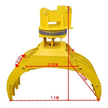 旋转抓木器,360度抓手,秸秆农作物,1.1米开口,竹子抓手-阿里巴巴