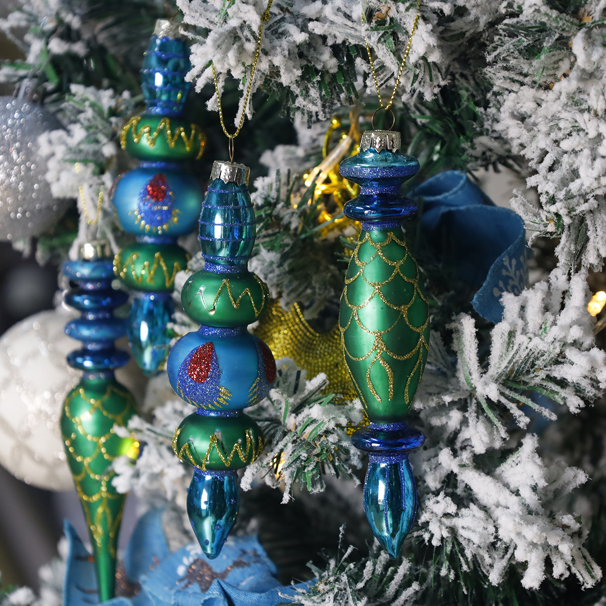 跨境新款圣诞节装饰用品 异形圣诞球 圣诞树布置装饰小挂件厂家