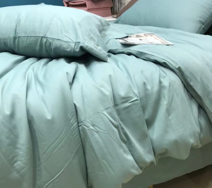 80支长绒棉贡缎轻磨毛四件套 不起球不掉毛不掉色无静电