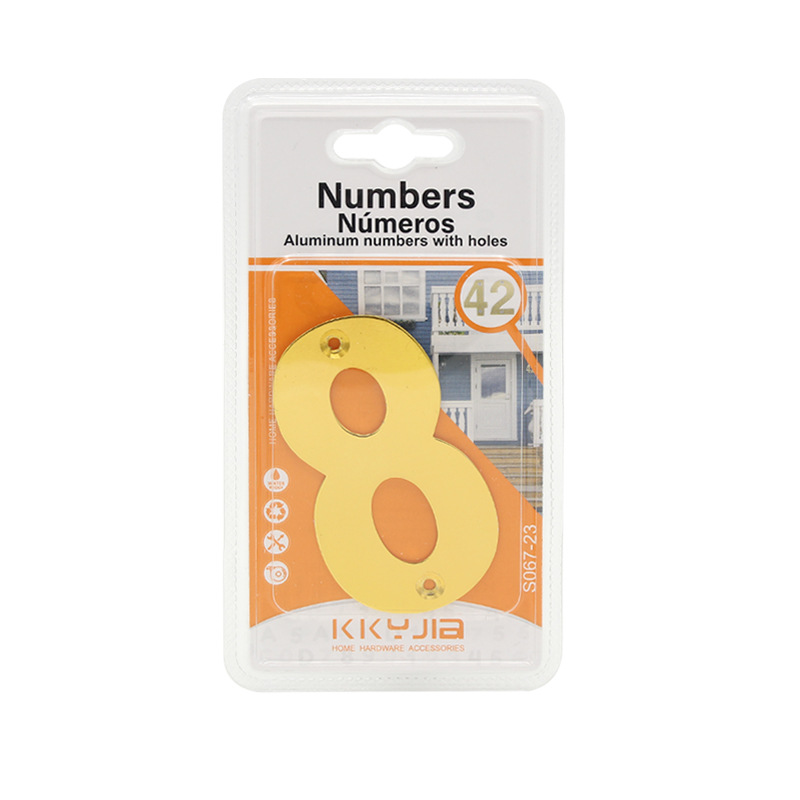 Kaka in Stock S067-23/Hole Aluminum Number Card 8 Blister Card Small Hardware Department Store Storage in Stock Supply