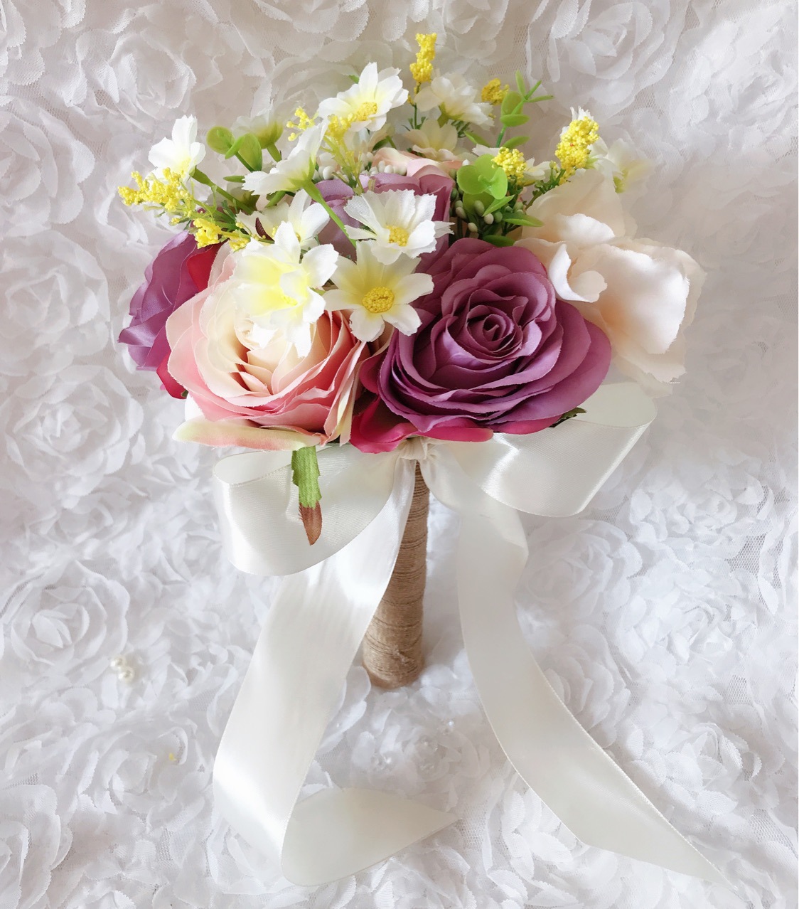 婚礼结婚新娘手捧花仿真花花束假花韩式高档影楼摄影拍照道具森系